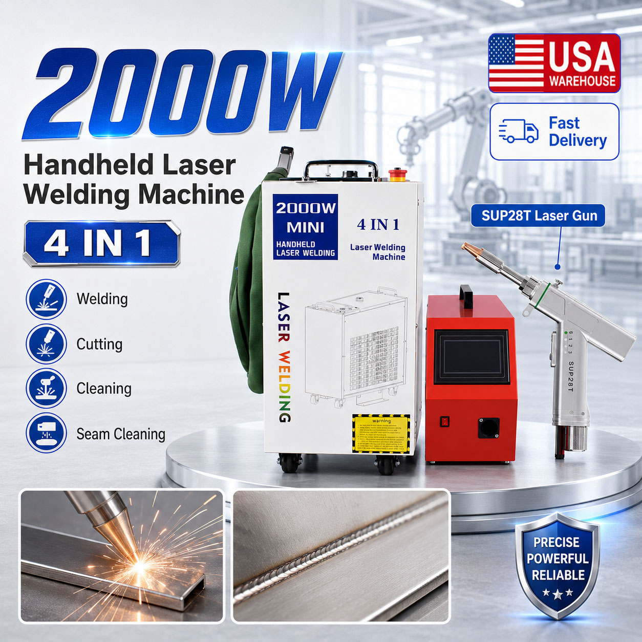 Laser Soldering Machine Handheld - Saldatrice Laser 4 in 1 da