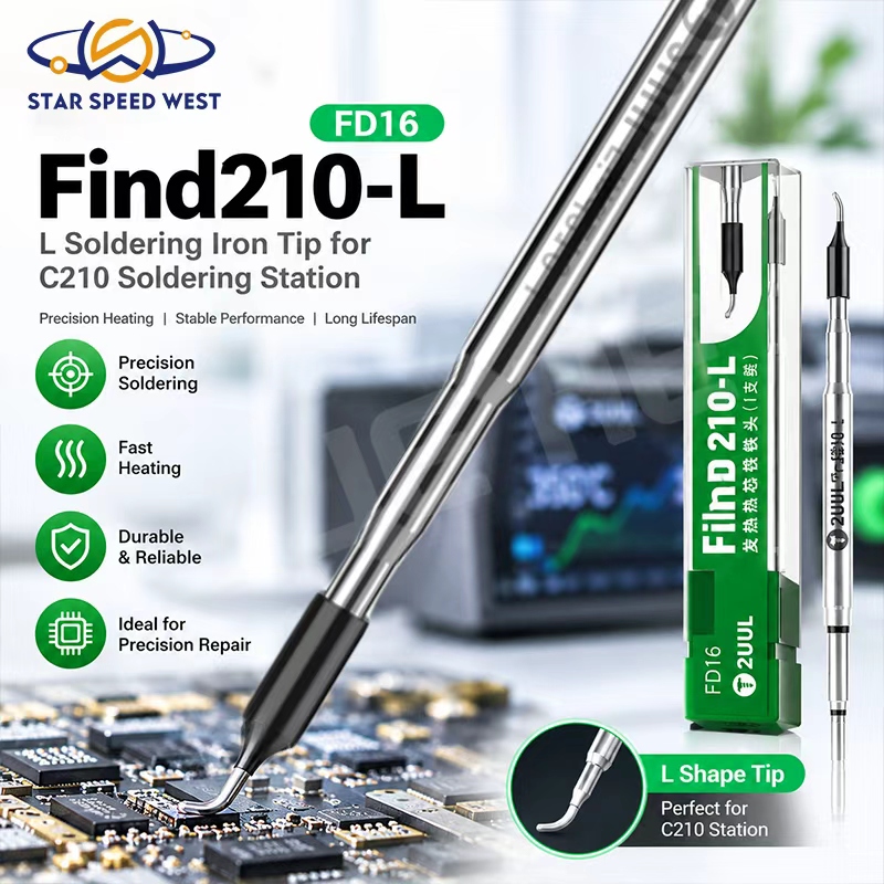 C210 Precision Soldering Station - Punta per saldatore 2UUL FD16 Find210-L,