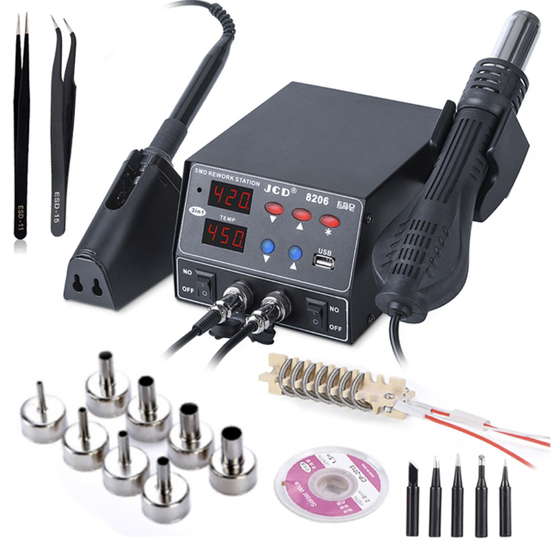 2 In 1 Soldering Rework Station 750W - Stazione di Saldatura JCD 8206 2