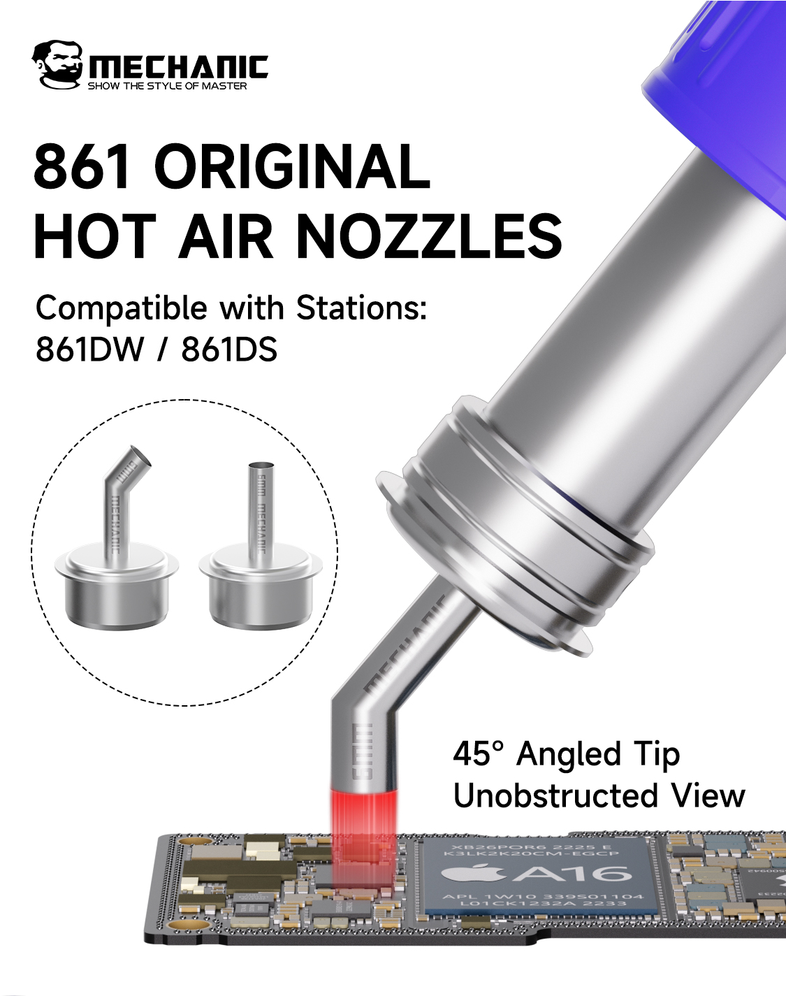 Kit di ugelli per aria calda M - Hot Air Rework Station 861Dw recensione e prezzo