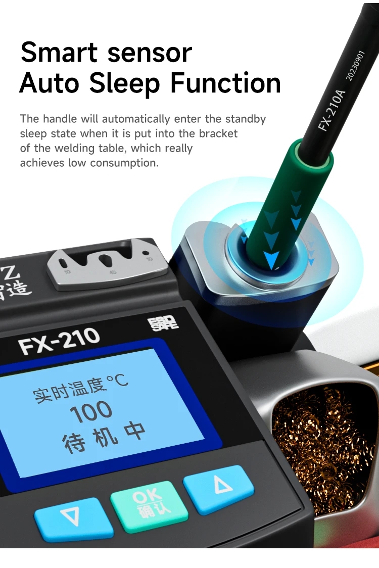 XZZ FX-210 Stazione di saldatu - C210 Precision Soldering Station recensione e prezzo