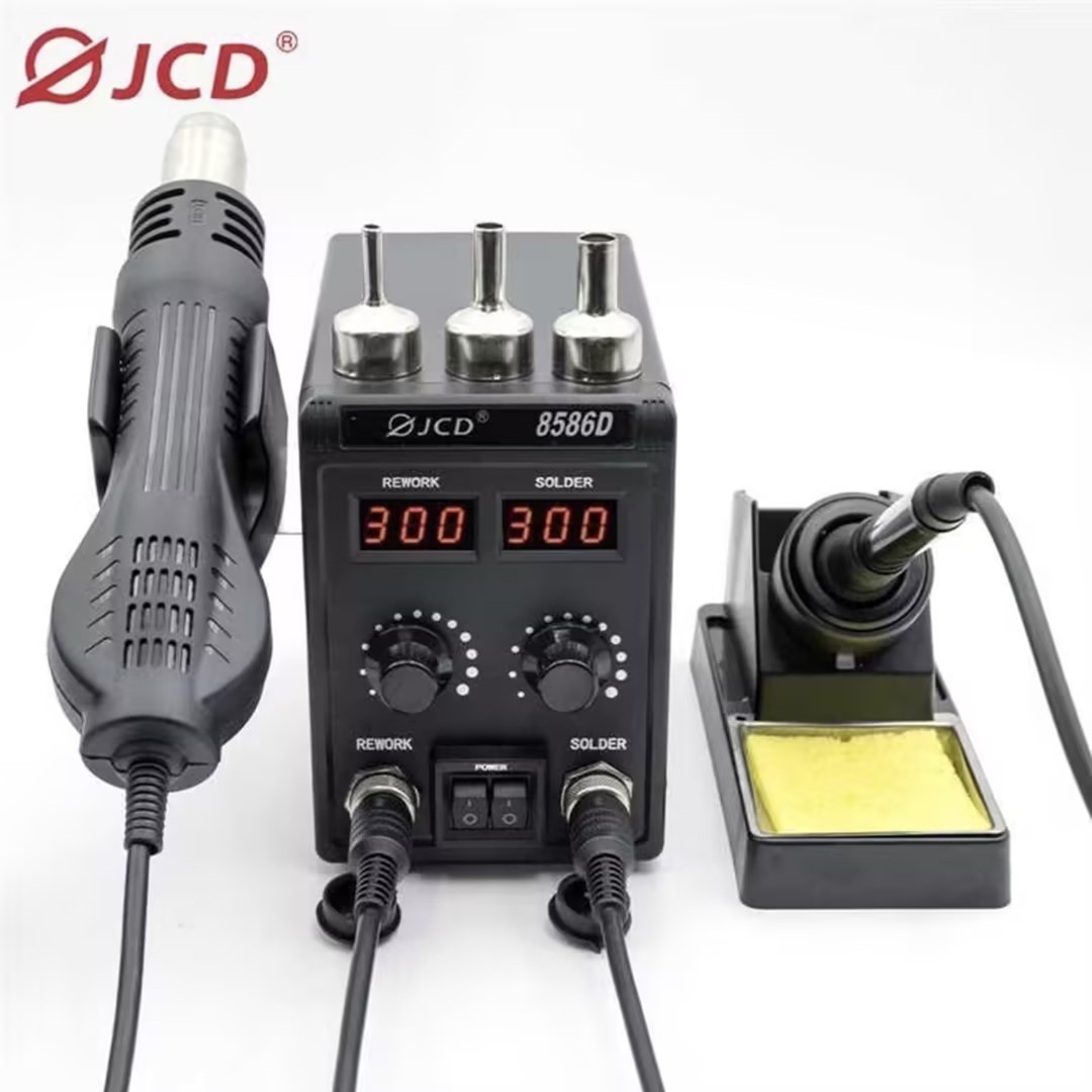 JCD 8586D Stazione di saldatur - 2 In 1 Soldering Rework Station 750W recensione e prezzo