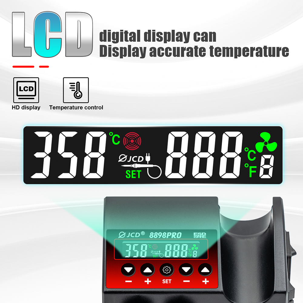 JCD 8898Pro Stazione di saldat - 2 In 1 Soldering Rework Station 750W recensione e prezzo